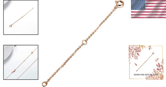Elegant 14K Gold Chain Extender - 3 Inch Adjustable for Endless Styling Options