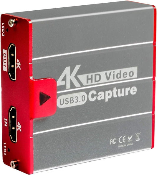 USB 3.0 Game Capture Card - 4K Input & Zero Latency Pass-through for Streamers