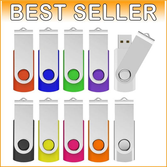 Color-Coded USB 3.0 Flash Drive 10-Pack 32GB - Portable Data Storage Solution