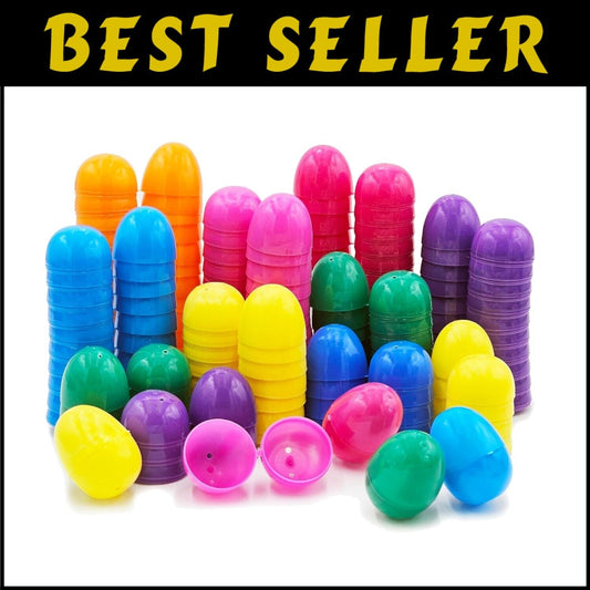 500 Hinged Bright Plastic Easter Eggs - 2.3" Fillable Surprise Eggs for Parties