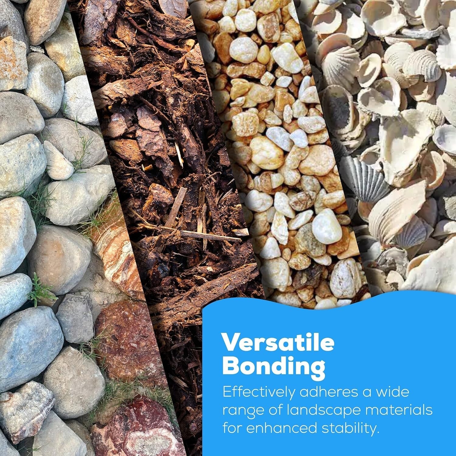 Versatile 1 Gallon Landscaping Adhesive - Locks Down Mulch & Gravel