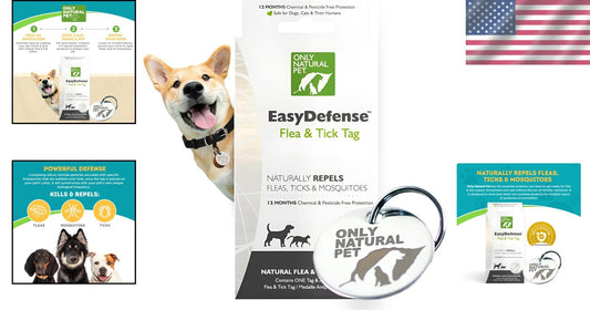 Lightweight Water-Resistant Pet Collar Tag for Year-Round Protection - 12 Months