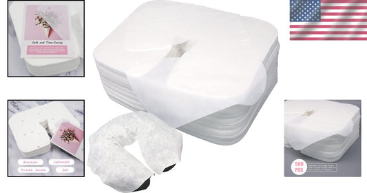 500 Count Premium Disposable Face Cradle Covers - Medical-Grade Cotton for Spa