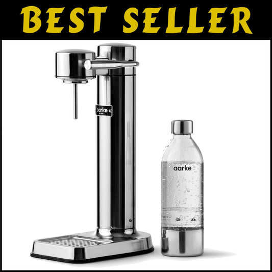 Elegant Manual Soda Maker with 800ml PET Bottle - Stylish Stainless Steel Design