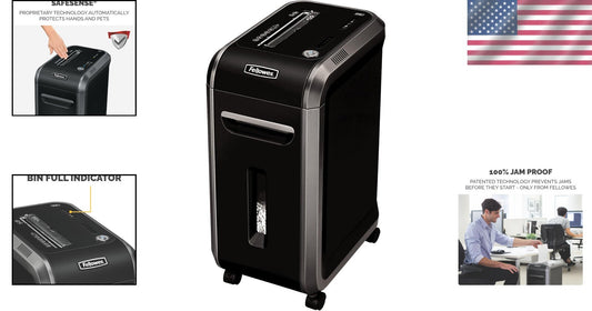 Ultra-Secure 18-Sheet Crosscut Shredder with SafeSense Technology for Office Use