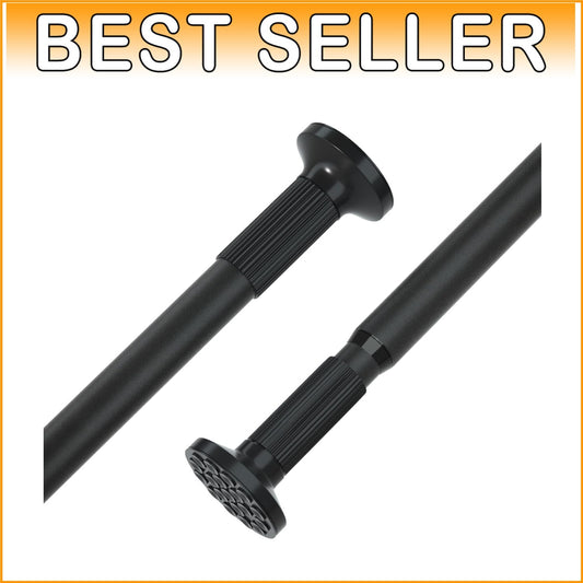 Elegant Dual-End Adjustable Tension Curtain Rod - 51-166 Inch for Indoor/Outdoor