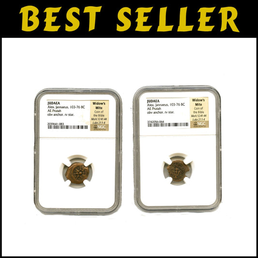 Unique NGC-Certified Widow's Mite Coin - Historical Biblical Relic in Bronze