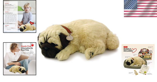 Battery-Operated Interactive Pug Puppy for Kids and Seniors - Perfect Companion
