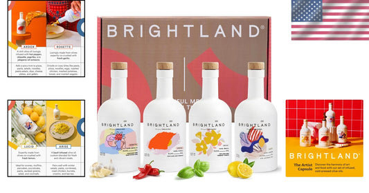 Infused Cold-Pressed Olive Oils - Artist Capsule Gift Set (Pack of 4) 12.7 Fl Oz