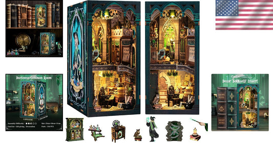 DIY 3D Wooden Book Nook Kit - Magical Miniature House Puzzle for Adults