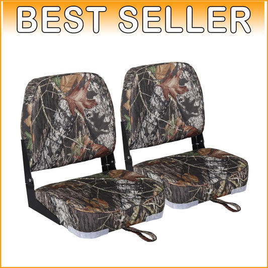 Durable Marine-Grade Vinyl Boat Seats - Ergonomic Pair with Easy Installation
