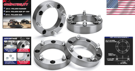 Polaris 4X156 Wheel Spacers 1.5in Aluminum Spacers for Enhanced Stability