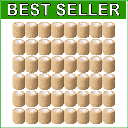 Multi-Functional Athletic Tape - 64 Rolls of 2" Self-Adhesive Wrap for Easy Care