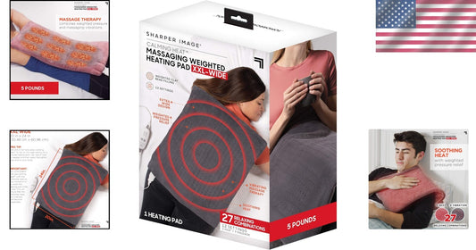 Calming Heat XXL-Wide Weighted Heating Pad - 27 Combinations for Blissful Relief