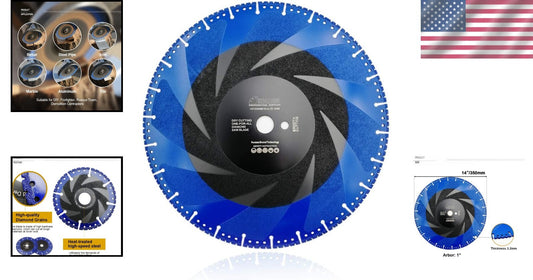 Durable 14 Inch Diamond Blade with Abrasive Coating for Long-Lasting Performance