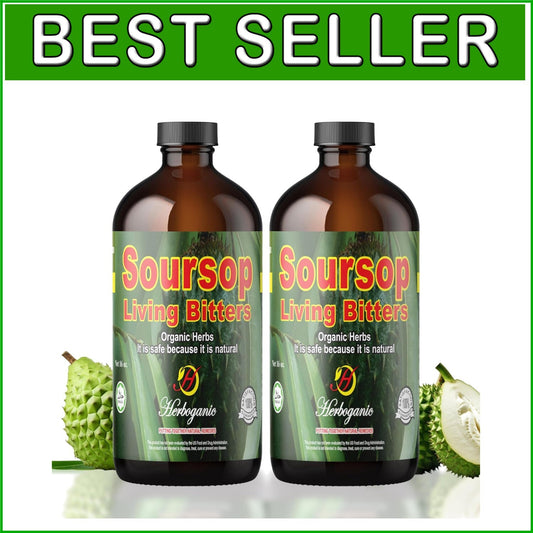 2 Pack of Soursop Living Bitters (16 Oz Each) - Enhance Vitality Naturally