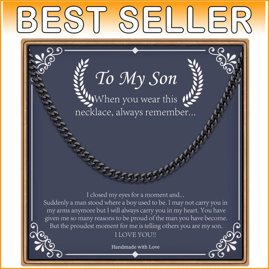 Chunky Cuban Link Chain for Men - Ideal Sons and Dads Gift for Any Occasion