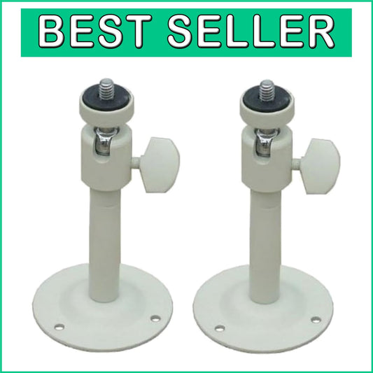 Adjustable 2-6 Inch Security Camera Brackets - 360° Pan & Tilt Mounts - 2 Pack