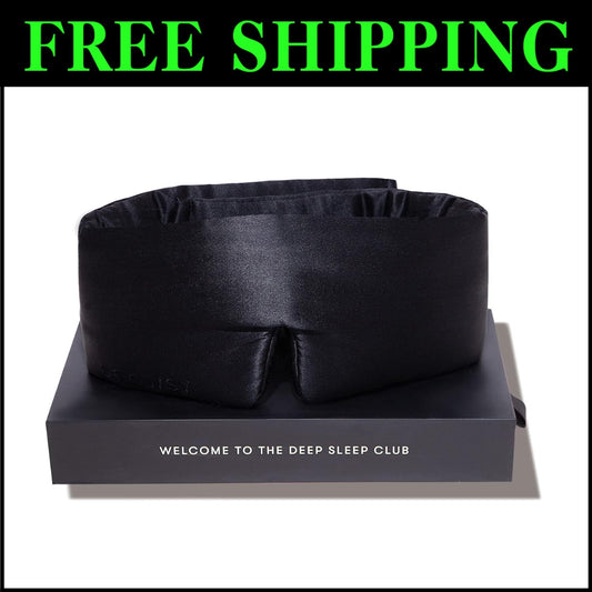 Adjustable Black Jade Silk Sleep Mask - Perfect for Uninterrupted Beauty Sleep