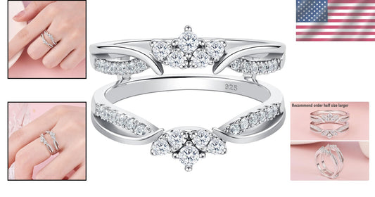 Women’s Stunning Rose Gold Plated Ring Enhancer - Perfect for Engagement Rings