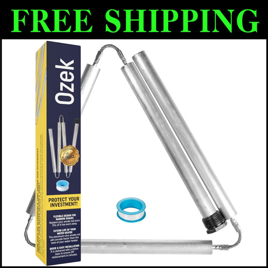 Durable Aluminum Anode Rod with PTFE Tape - Easy Installation for Water Heaters