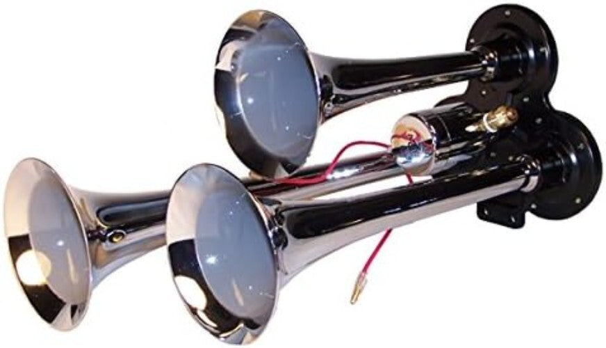 Compact 3-Trumpet Train Horn System: 110 PSI Performance for Any Vehicle