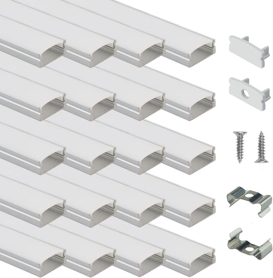 Customized 20-Pack 6.6FT LED Channels with Milky White Finish for Elegant Spaces