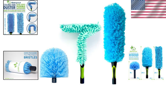 Eco-Friendly Duster Combo: 3-Pack Microfiber Dusting & Cleaning Solutions