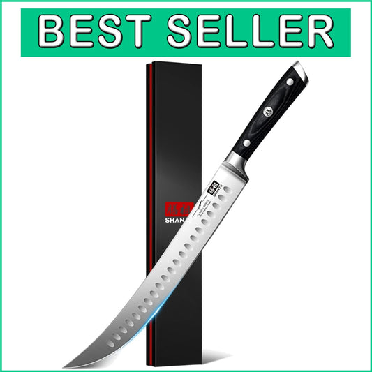 12" German Carving Knife - Razor Sharp Brisket Slicing Knife with Gift Box