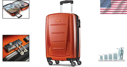 Winfield 20" Expandable Hardside Carry-On Luggage - Lightweight Spinner, Orange