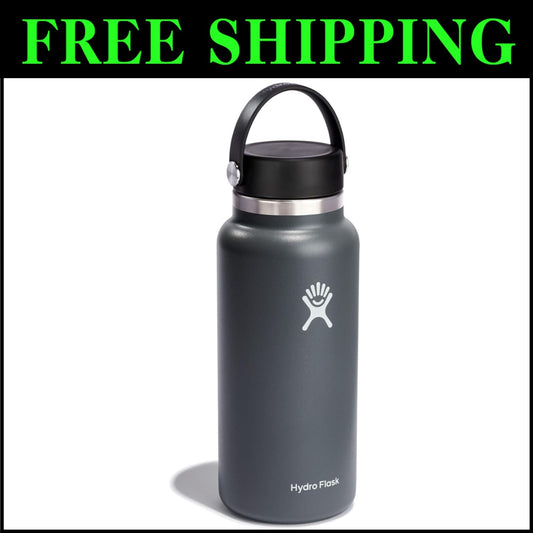 Durable 32 Oz Stainless Steel Water Bottle - Keeps Drinks Hot & Cold for Hours