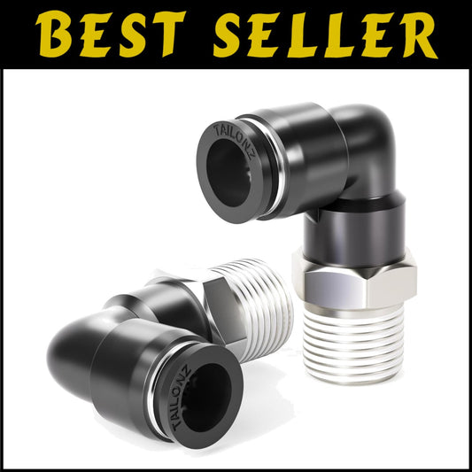 Durable 1/2 Inch NPT Male Elbow Connectors - 20 Pack of 90-Degree Fittings