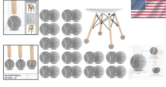 Durable Rubber Tennis Ball Foot Covers – 40 Pack for Stylish Home Protection