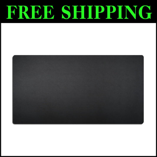 34 x 17 Inch Black Leather Desk Mat - Elegant Non-Slip with 1-Year Warranty