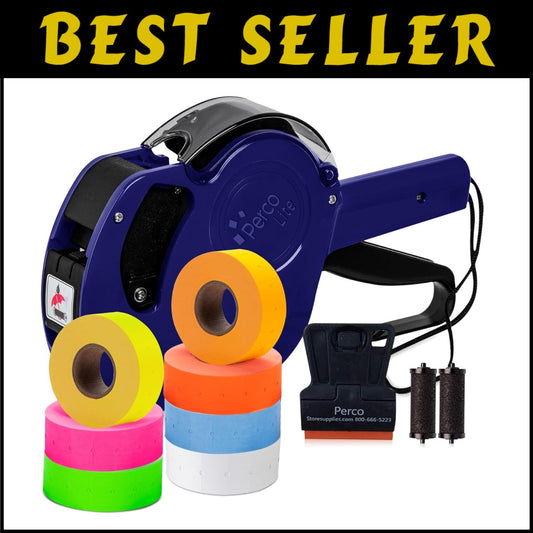 Compact Lite Price Tag Gun with Multicolored Labels – Perfect for Occasional Use