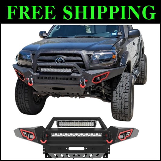 Elevate Your Tacoma 05-15 with a Front Bumper - Carbon Steel and Sleek Design