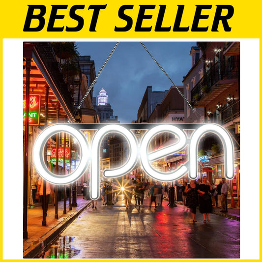 Versatile 16x6 Open Sign with Remote & 6 Flashing Modes for Restaurant & Salon