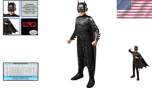 Children's Small DC Batman Costume with Detachable Cape - Superhero Adventure