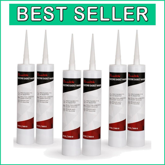 Durable RTV Silicone Gasket Maker - 6 Tubes for Leak-Proof Automotive Sealing