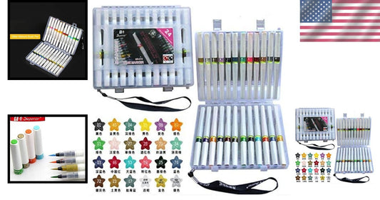 Superior 24-Color Brush Markers - Perfect for Stamping, Lettering & Artistry