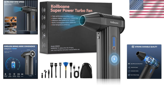 Portable Rechargeable Dust Blower with 8000mAh Battery - For Car and Home Use