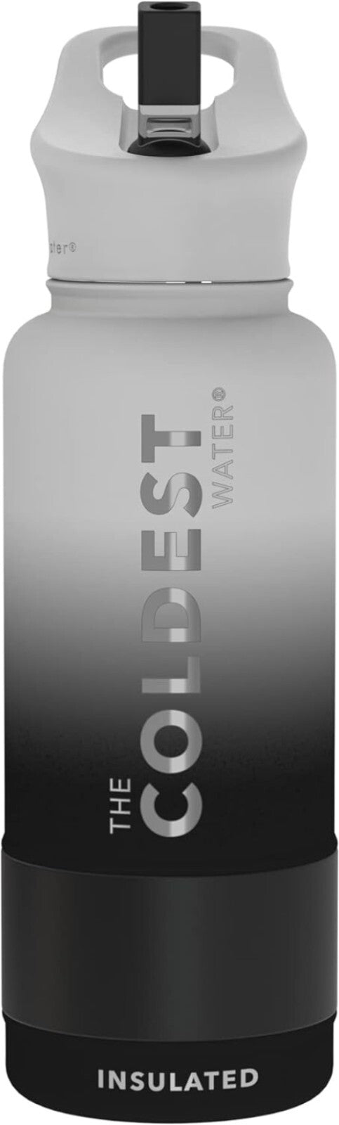 Coldest 32 oz Insulated Stainless Steel Bottle with Straw Lid - Hyperspace White