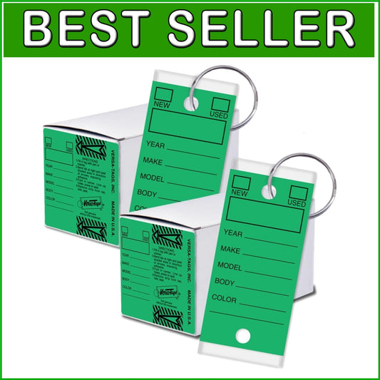 500 Self-Protecting Key Tags with Chrome Plated Rings - Organize Your Dealership
