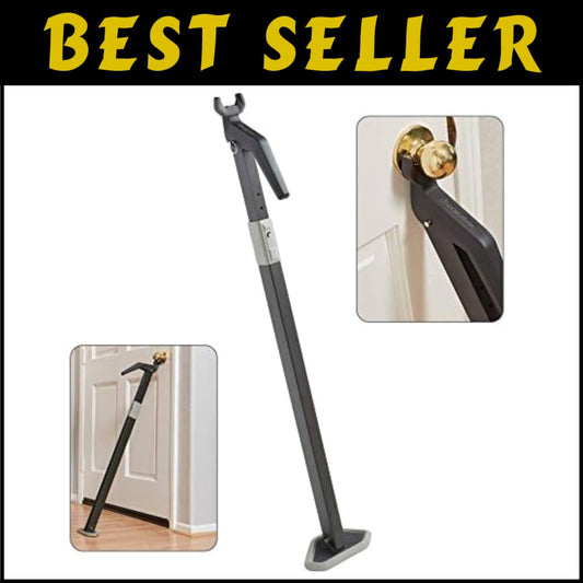 Multi-Surface Adjustable Door Security Bar - Protect Your Home Against Intruders