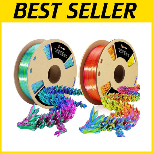 Moisture-Proof Tricolor Silk PLA 3D Filament 1.75mm - Ideal for Stunning Prints