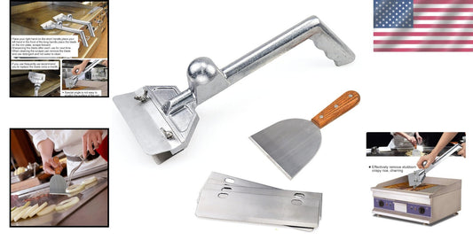 Efficient Heavy Duty Grill Scraper with Extra Blades - Ultimate Kitchen Tool