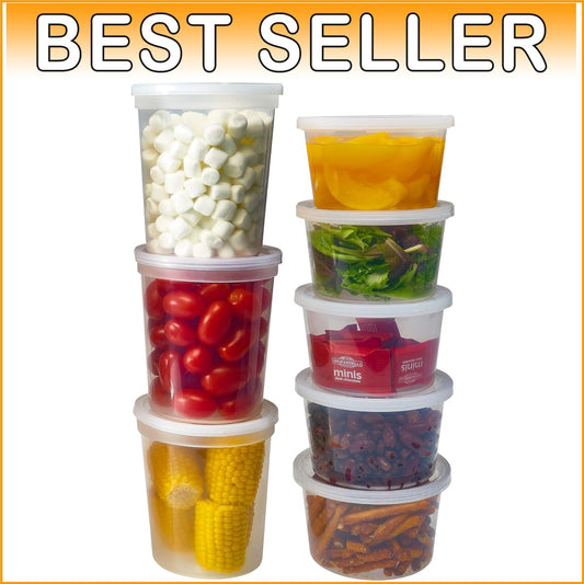60 Sets BPA-Free Leakproof Deli Containers - Clear, Microwave & Freezer Safe