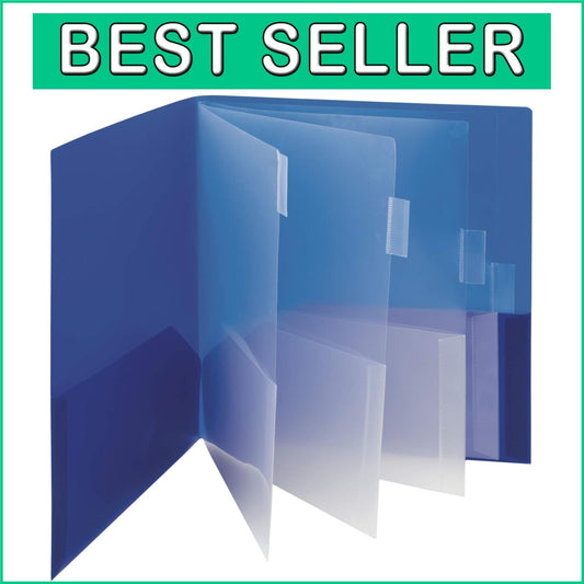 Efficient 10-Pocket Organizer Folder with Assorted Colors for Back to School