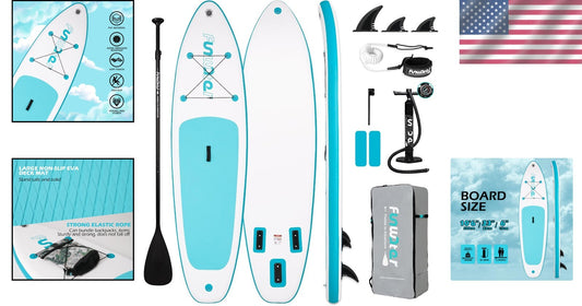Compact Inflatable SUP with Premium Accessories - Ideal for Youth & Adults