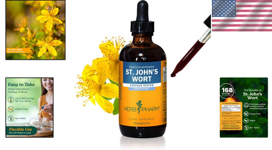 Sustainably Sourced St. John's Wort Liquid Extract - 4oz for Mood Enhancement